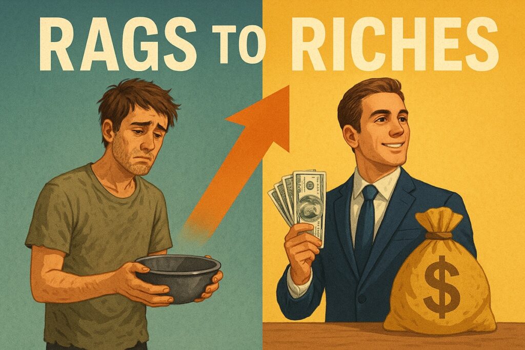 rags to riches, richard branson, self made, rags to riches story, 2025